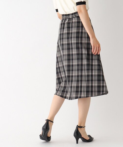 index（インデックス）の「チェックフレアスカート【イージーアイロン  