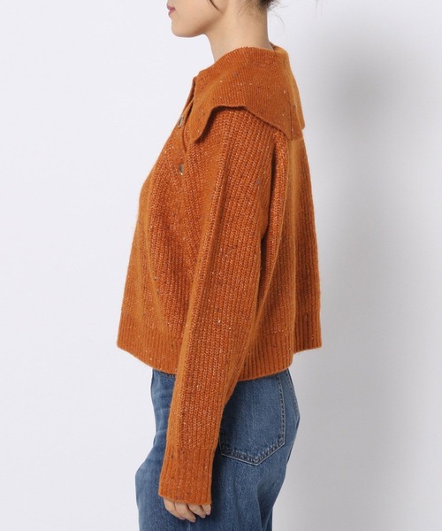 LOWRYS FARM（ローリーズファーム）の「アシメカタボタンネップＬＳ  968918（ニット/セーター・レディース・ベージュ/グレー/オレンジ/アイボリー・FREE）」の18枚目の写真