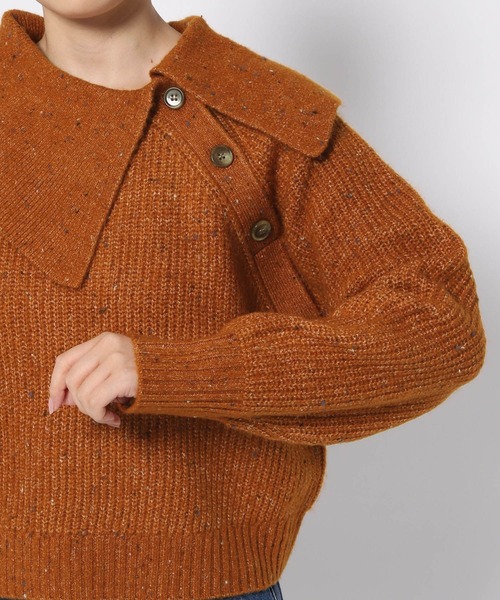 LOWRYS FARM（ローリーズファーム）の「アシメカタボタンネップＬＳ  968918（ニット/セーター・レディース・ベージュ/グレー/オレンジ/アイボリー・FREE）」の21枚目の写真