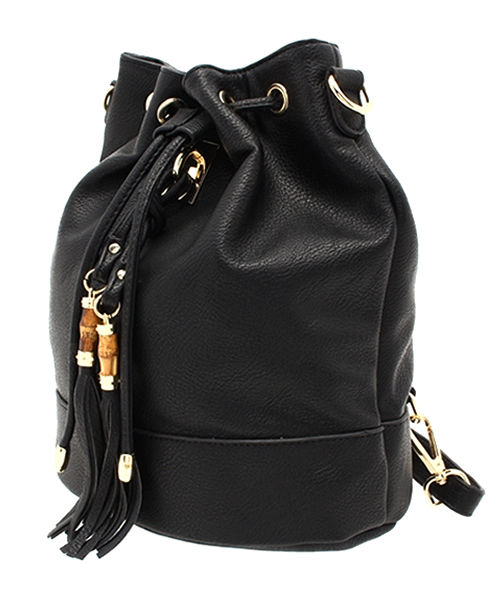 DISCOAT(ディスコート)の「【Discoat】バンブータッセル巾着2wayrリュック(バックパック/リュック・レディース・ベージュ/オフホワイト/ブラック・フリ-)」の18枚目の写真