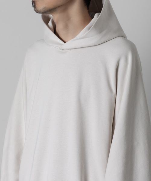 ENFOLD　ダブルクロスフーディチュニック　ホワイト　パーカー ENFOLD ダブルクロスフーディチュニック ホワイト パーカー ENFOLD