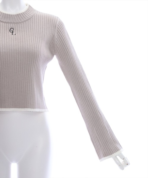 clear(クリア)の「ワンポイント刺繍フレアスリーブニットトップス(ニット/セーター・レディース・オフホワイト/グレイッシュベージュ/ブラック・F)」の9枚目の写真