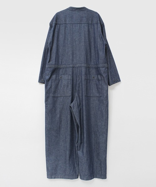 RNA-N（アールエヌエーエヌ）の「O0709 スタンドカラーワークツナギ（つなぎ/オールインワン・レディース・カーキ/ベージュ/ワンウォッシュ・MEDIUM）」の3枚目の写真