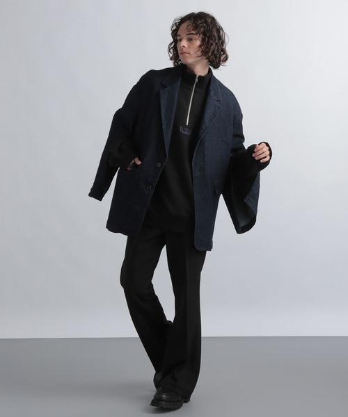 HARE（ハレ）の「ウラケロゴハーフジップスウェット(HARE)（スウェット・メンズ・レッド/ブラック/ホワイト/オレンジ/ブルー・MEDIUM/SMALL）」の9枚目の写真