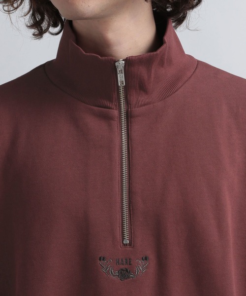 HARE（ハレ）の「ウラケロゴハーフジップスウェット(HARE)（スウェット・メンズ・レッド/ブラック/ホワイト/オレンジ/ブルー・MEDIUM/SMALL）」の16枚目の写真