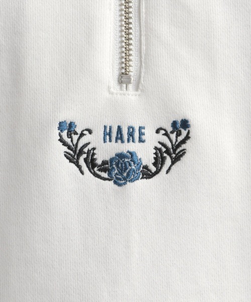 HARE（ハレ）の「ウラケロゴハーフジップスウェット(HARE)（スウェット・メンズ・レッド/ブラック/ホワイト/オレンジ/ブルー・MEDIUM/SMALL）」の21枚目の写真