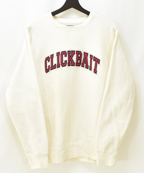 VINTAGE(ヴィンテージ)の「【ヴィンテージ古着】”CLICKBAIT” クルーネックスウェット リバースタイプ(スウェット・メンズ・ホワイト・MEDIUM)」の1枚目の写真