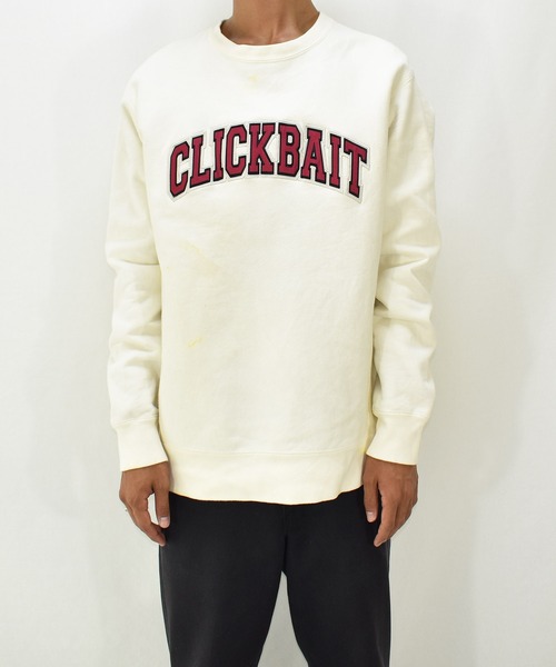 VINTAGE(ヴィンテージ)の「【ヴィンテージ古着】”CLICKBAIT” クルーネックスウェット リバースタイプ(スウェット・メンズ・ホワイト・MEDIUM)」の3枚目の写真