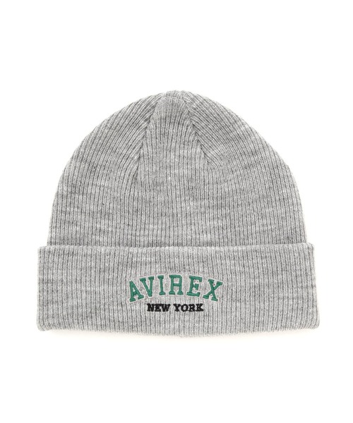 AVIREX(アヴィレックス)の「LOGO WATCH CAP / ロゴ ワッチ キャップ / ビーニー / AVIREX / アヴィレックス(ニットキャップ/ビーニー・メンズ・ブラウン/オレンジ/ブラック/ブルー/グレー/ホワイト系2・F)」の4枚目の写真
