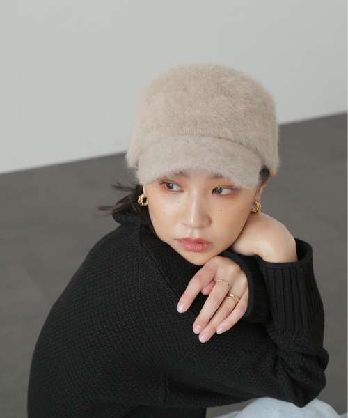 FREE'S MART（フリーズマート）の「◆シャギーキャップ（キャップ・レディース・ブラック/グレー系その他・ﾌﾘ-/FREE）」の4枚目の写真