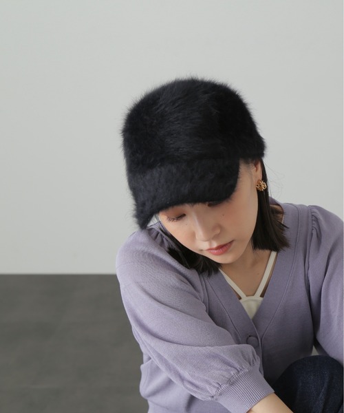 FREE'S MART（フリーズマート）の「◆シャギーキャップ（キャップ・レディース・ブラック/グレー系その他・ﾌﾘ-/FREE）」の3枚目の写真