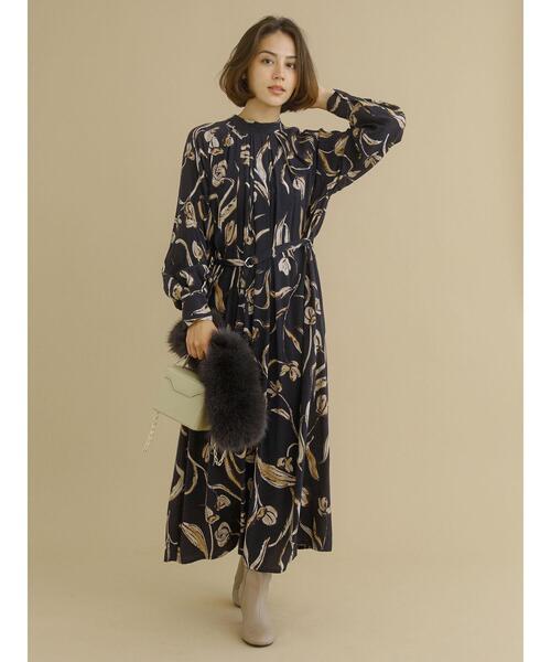Te chichi CLASSIC（テチチクラシック）の「【ipeker】プリントワンピース（ワンピース・レディース・ブラック/イエロー・F）」の5枚目の写真