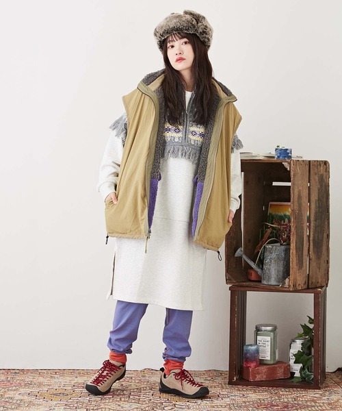 CUBE SUGAR（キューブシュガー）の「ピーチ起毛フライスレギンス（レギンス/スパッツ・レディース・ブルー/オレンジ/ネイビー・M）」の6枚目の写真