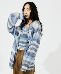 GRADATION SHEER KNIT CARDIGAN