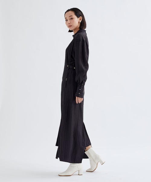 PHOTOCOPIEU(フォトコピュー)の「【PHOTOCOPIEU/フォトコピュー】GATHERD DRESS/ギャザードレス(ドレス・レディース・ブラック・36/38)」の2枚目の写真