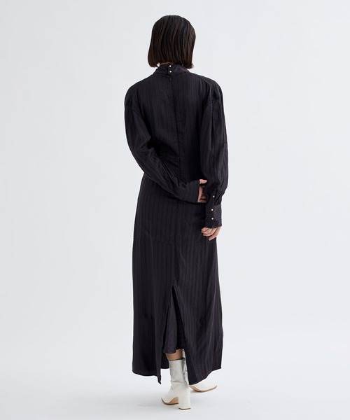 PHOTOCOPIEU(フォトコピュー)の「【PHOTOCOPIEU/フォトコピュー】GATHERD DRESS/ギャザードレス(ドレス・レディース・ブラック・36/38)」の3枚目の写真
