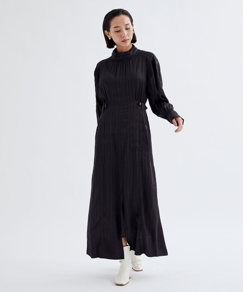 PHOTOCOPIEU(フォトコピュー)の「【PHOTOCOPIEU/フォトコピュー】GATHERD DRESS/ギャザードレス(ドレス・レディース・ブラック・36/38)」の5枚目の写真