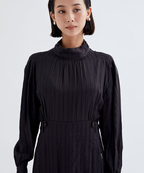 PHOTOCOPIEU(フォトコピュー)の「【PHOTOCOPIEU/フォトコピュー】GATHERD DRESS/ギャザードレス(ドレス・レディース・ブラック・36/38)」の6枚目の写真