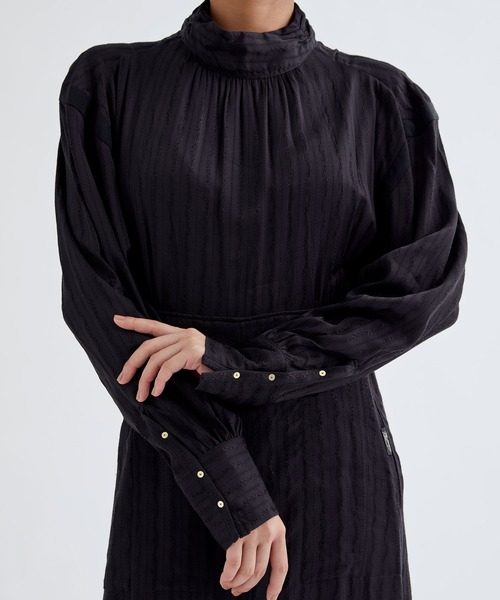 PHOTOCOPIEU(フォトコピュー)の「【PHOTOCOPIEU/フォトコピュー】GATHERD DRESS/ギャザードレス(ドレス・レディース・ブラック・36/38)」の8枚目の写真
