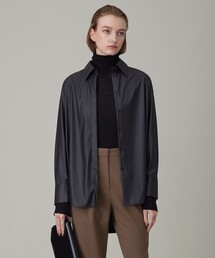 ICB（アイシービー）の「【洗える】 ライトフェイクレザー シャツ（シャツ/ブラウス）」