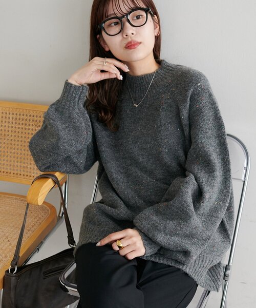 セール】【新色追加!/WEB限定】ラグランハイネックニットプルオーバー