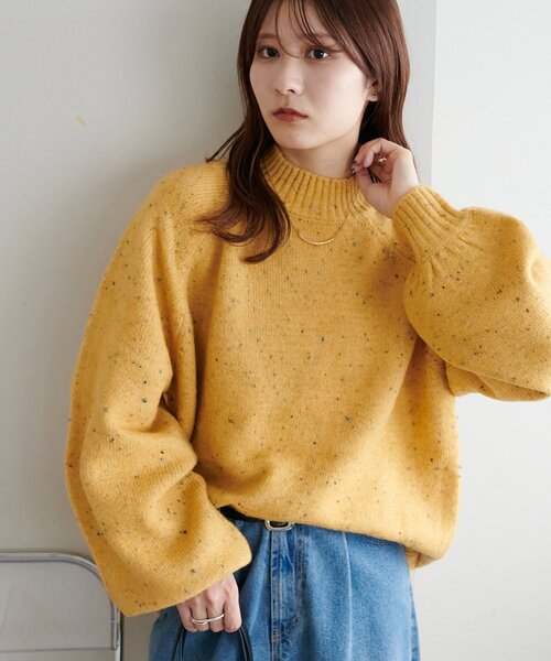 新色追加!/WEB限定】ラグランハイネックニットプルオーバー（ニット