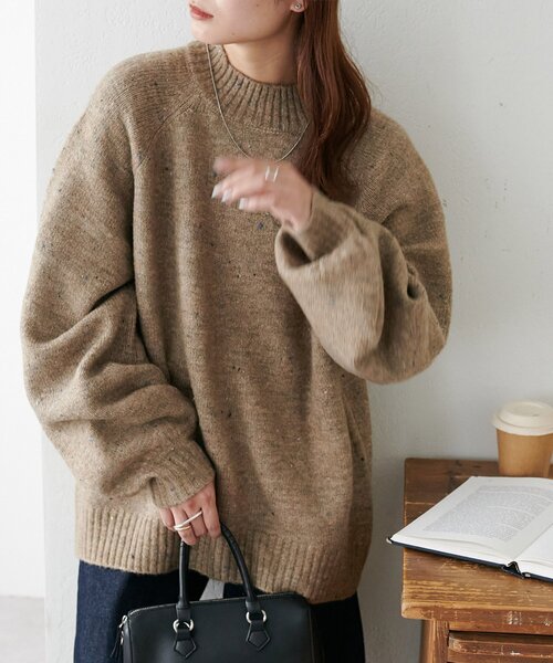セール】【新色追加!/WEB限定】ラグランハイネックニットプルオーバー