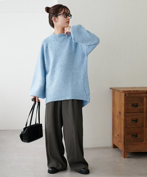 セール】【新色追加!/WEB限定】ラグランハイネックニットプルオーバー