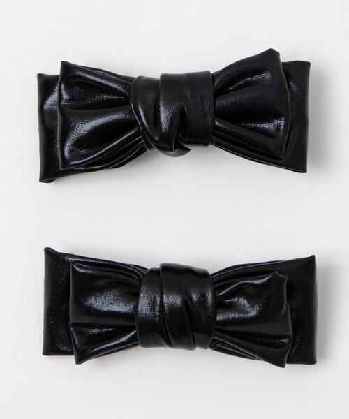 WEGO(ウィゴー)の「WEGO/【2点セット】パデッドリボンクリップ(バレッタ/ヘアクリップ・レディース・ブラック/シルバー・FREE)」の3枚目の写真