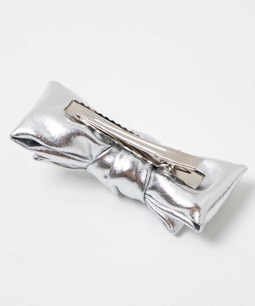 WEGO(ウィゴー)の「WEGO/【2点セット】パデッドリボンクリップ(バレッタ/ヘアクリップ・レディース・ブラック/シルバー・FREE)」の6枚目の写真