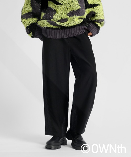 OWNth(オンス)の「バイカラーデニムドッキングテーパードパンツ(デニムパンツ・レディース・ブラック/グレー・M/L)」の3枚目の写真