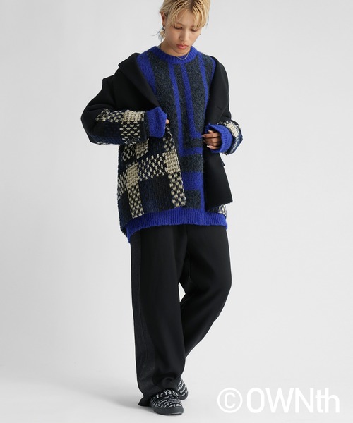 OWNth(オンス)の「バイカラーデニムドッキングテーパードパンツ(デニムパンツ・レディース・ブラック/グレー・M/L)」の10枚目の写真