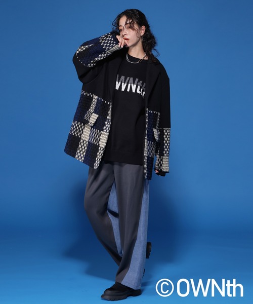 OWNth(オンス)の「バイカラーデニムドッキングテーパードパンツ(デニムパンツ・レディース・ブラック/グレー・M/L)」の18枚目の写真