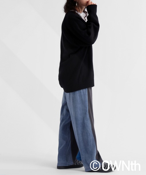 OWNth(オンス)の「バイカラーデニムドッキングテーパードパンツ(デニムパンツ・レディース・ブラック/グレー・M/L)」の15枚目の写真