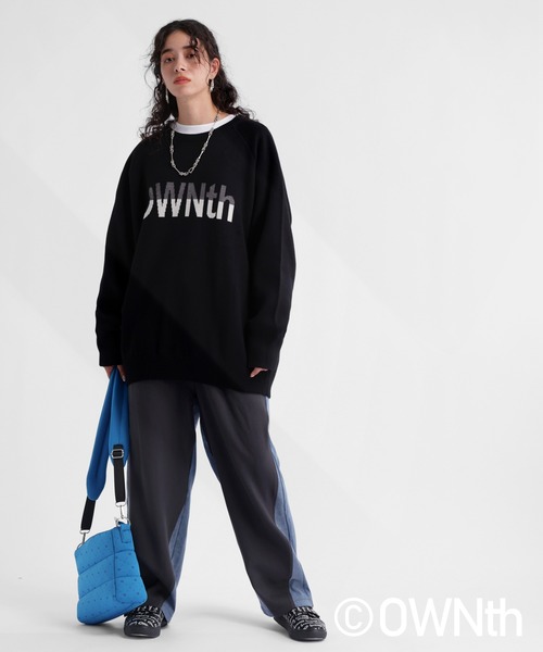 OWNth(オンス)の「バイカラーデニムドッキングテーパードパンツ(デニムパンツ・レディース・ブラック/グレー・M/L)」の16枚目の写真
