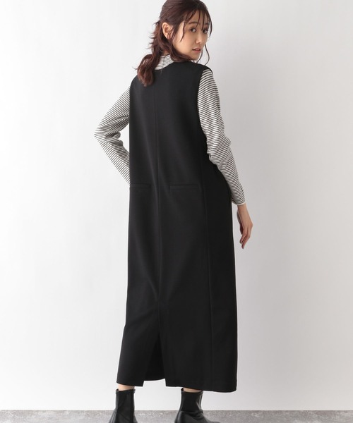 【セール】スゴラクストレッチＶネックジャンスカ/970903（ジャンパースカート）｜GLOBAL WORK（グローバルワーク）