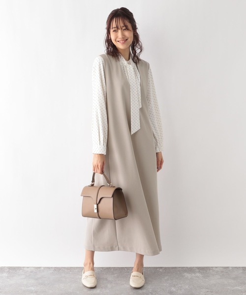 【セール】スゴラクストレッチＶネックジャンスカ/970903（ジャンパースカート）｜GLOBAL WORK（グローバルワーク）