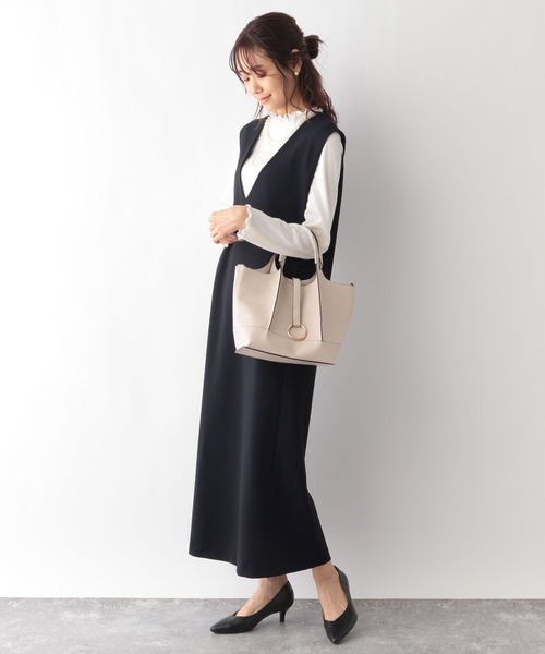 【セール】スゴラクストレッチＶネックジャンスカ/970903（ジャンパースカート）｜GLOBAL WORK（グローバルワーク）