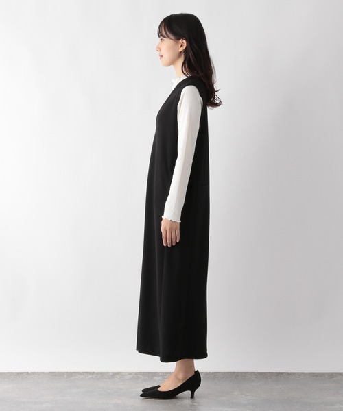 【セール】スゴラクストレッチＶネックジャンスカ/970903（ジャンパースカート）｜GLOBAL WORK（グローバルワーク）