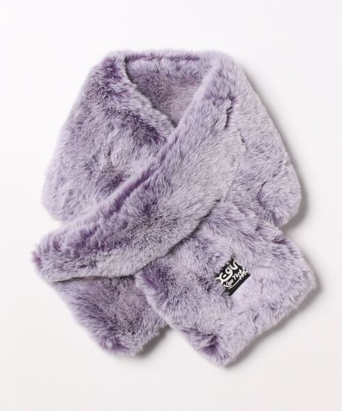 X-girl（エックスガール）の「【X-girl /エックスガール】 FAUX FUR SCARF（マフラー・レディース・ブラック/パープル/ホワイト・FREE）」の3枚目の写真