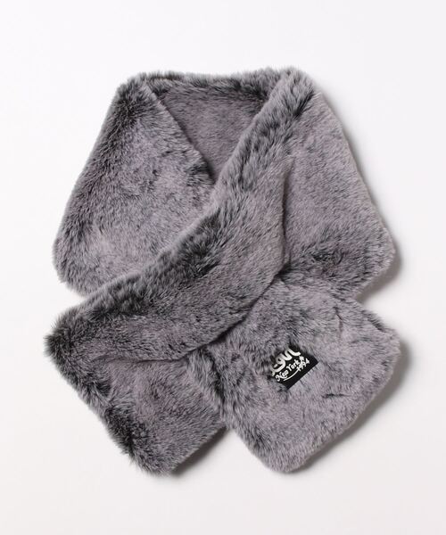 X-girl（エックスガール）の「【X-girl /エックスガール】 FAUX FUR SCARF（マフラー・レディース・ブラック/パープル/ホワイト・FREE）」の2枚目の写真