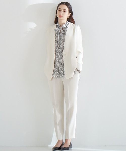 Tiara(ティアラ)の「イージータックパンツ(その他パンツ・レディース・アイボリー/ネイビー/ブラック・3/4/1/2)」の7枚目の写真