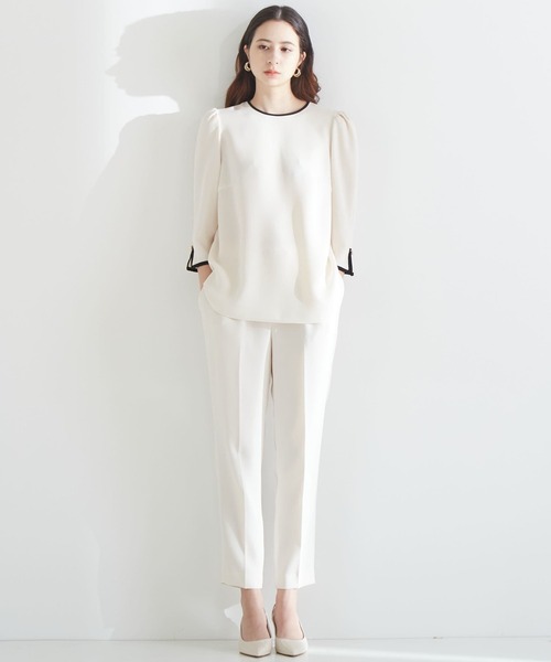 Tiara(ティアラ)の「イージータックパンツ(その他パンツ・レディース・アイボリー/ネイビー/ブラック・3/4/1/2)」の11枚目の写真