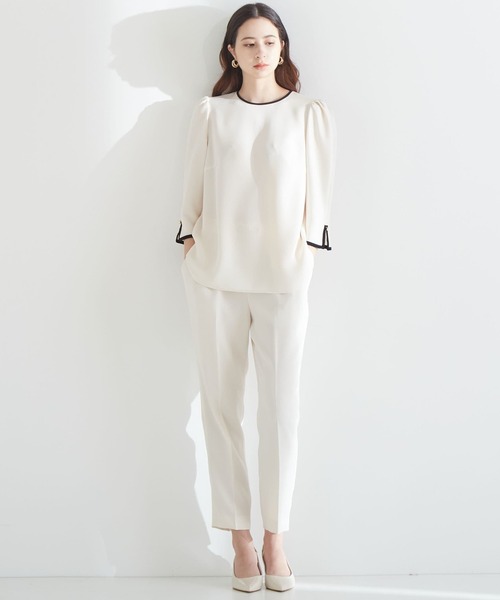 Tiara(ティアラ)の「イージータックパンツ(その他パンツ・レディース・アイボリー/ネイビー/ブラック・3/4/1/2)」の12枚目の写真