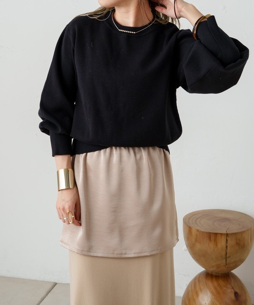 Omekashi（オメカシ）の「総針パフニット（ニット/セーター・レディース・ブルー/グレー/ブラック/オフホワイト・FREE）」の11枚目の写真