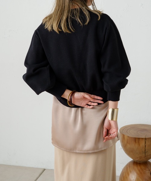 Omekashi（オメカシ）の「総針パフニット（ニット/セーター・レディース・ブルー/グレー/ブラック/オフホワイト・FREE）」の14枚目の写真