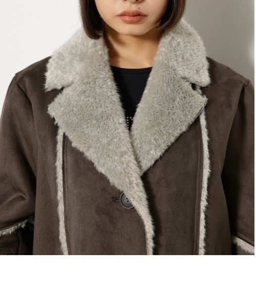 LAGUA GEM（ラグアジェム）の「WARM LONG フェイクムートンコート