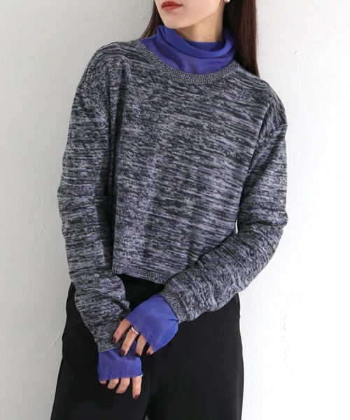 cheriella（シェリエラ）の「【cheriella】WEB限定メランジニット（ニット/セーター・レディース・グレー/ブルー/ミント・M）」の14枚目の写真