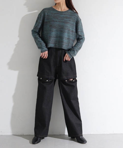 cheriella(シェリエラ)の「【cheriella】WEB限定メランジニット(ニット/セーター・レディース・グレー/ブルー/ミント・M)」の21枚目の写真