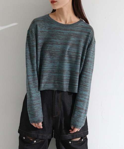 cheriella(シェリエラ)の「【cheriella】WEB限定メランジニット(ニット/セーター・レディース・グレー/ブルー/ミント・M)」の20枚目の写真